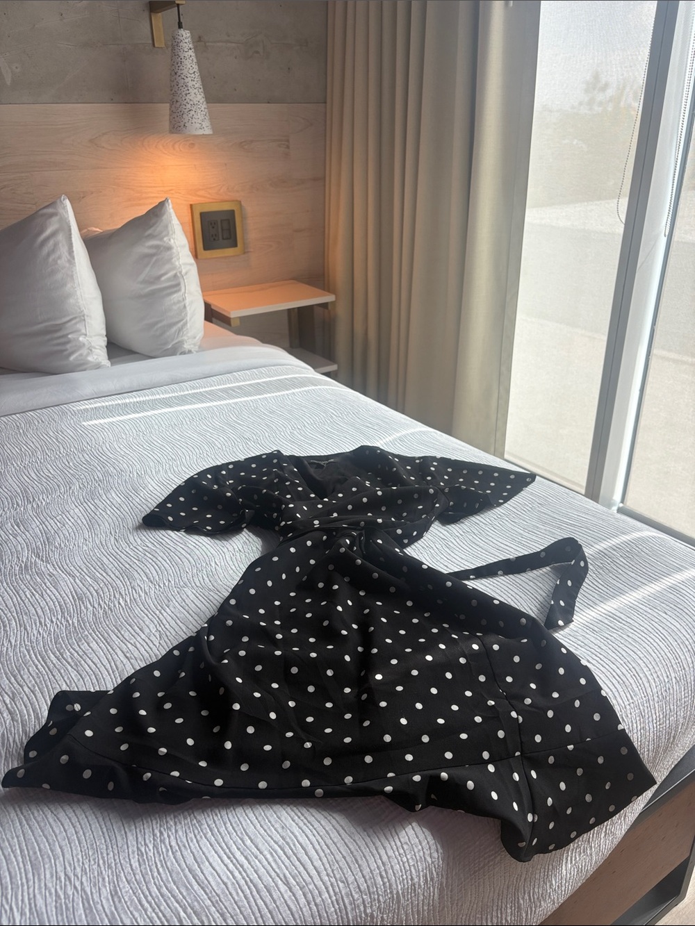 Banana Republic Black and White Polka Dot Midi Dress